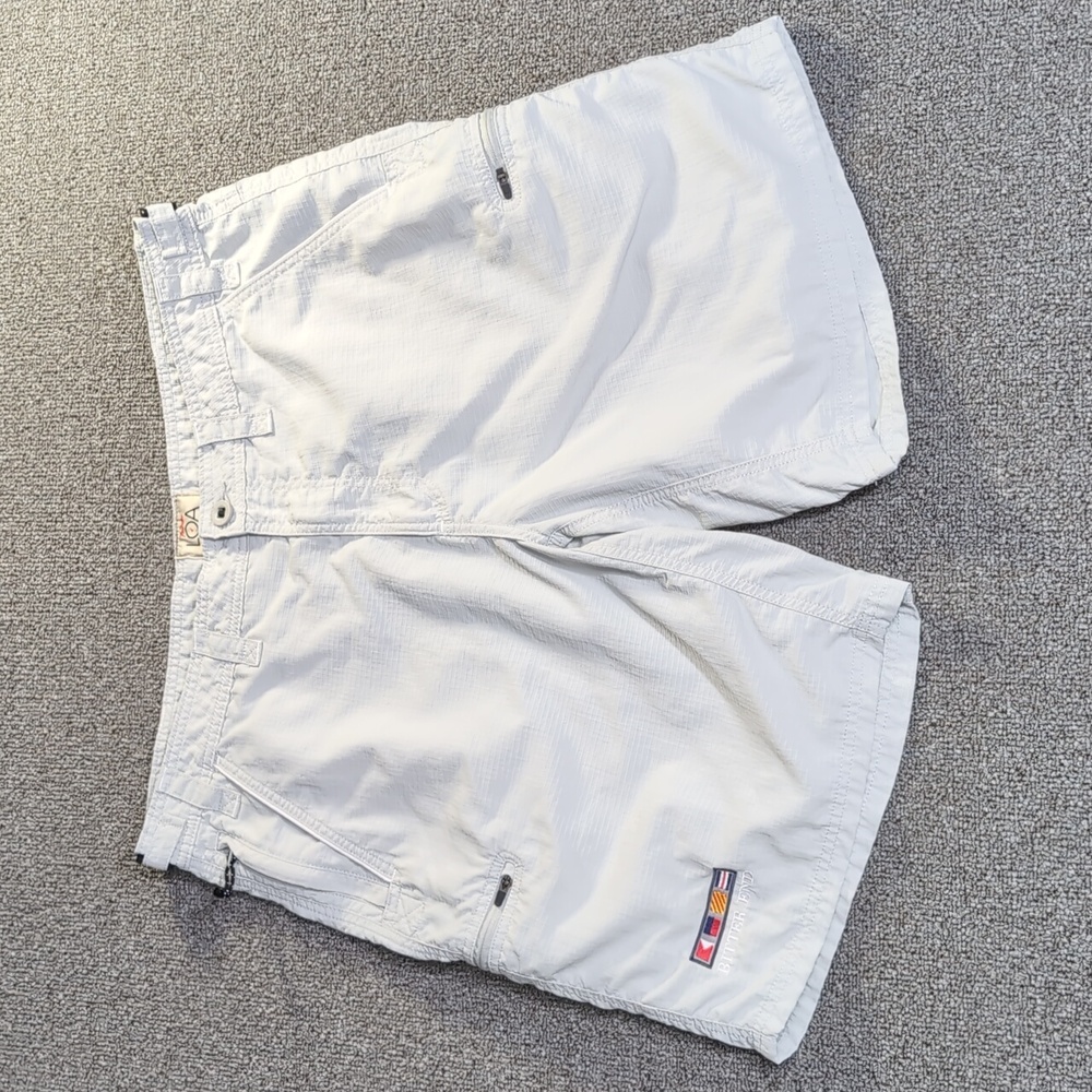 RailRiders Bitter End Ripstop Nylon Adventure Shorts Size 38 in Granite Gray